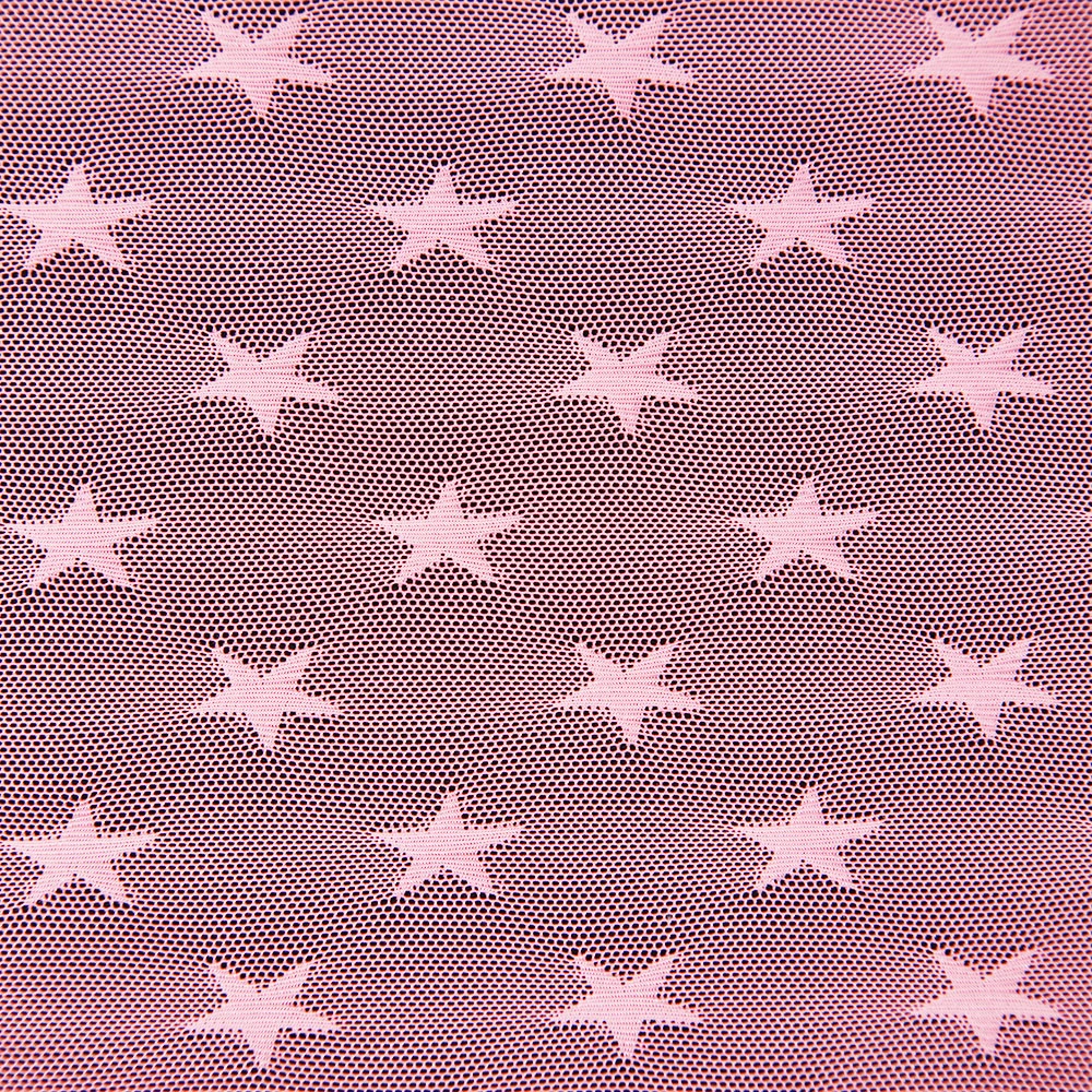 Lovely Star Pattern Jacquard Stretch Mesh Fabric